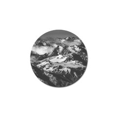 Black And White Andes Mountains Aerial View, Chile Golf Ball Marker (4 Pack) by dflcprintsclothing