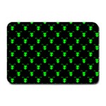 Neon Green Bug Insect Heads on Black Plate Mats 18 x12  Plate Mat