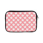 Cute Cat Faces White and Pink Apple iPad Mini Zipper Cases Front