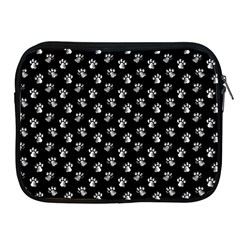 Cat Dog Animal Paw Prints Black And White Apple Ipad 2/3/4 Zipper Cases by SpinnyChairDesigns