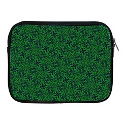 Green Intricate Pattern Apple Ipad 2/3/4 Zipper Cases by SpinnyChairDesigns