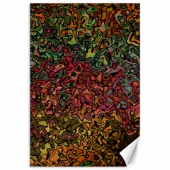 Stylish Fall Colors Camouflage Canvas 24  X 36  by SpinnyChairDesigns