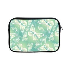 Turquoise Light Green Butterfly Pattern Apple Ipad Mini Zipper Cases by SpinnyChairDesigns