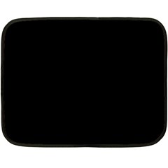 Plain Black Solid Color Fleece Blanket (mini) by FlagGallery