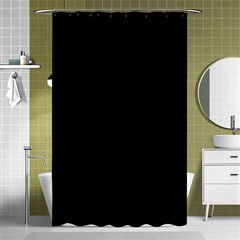 Plain Black Solid Color Shower Curtain 48  X 72  (small)  by FlagGallery