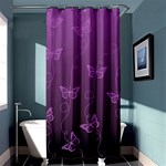 Purple Butterflies Pattern Shower Curtain 36  x 72  (Stall)  Curtain(36 X72 ) - 33.26 x66.24  Curtain(36 X72 )