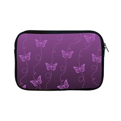 Purple Butterflies Pattern Apple Ipad Mini Zipper Cases by SpinnyChairDesigns