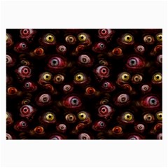 Zombie Eyes Pattern Large Glasses Cloth by SpinnyChairDesigns