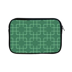 Dark Mint Green Geometric Apple Ipad Mini Zipper Cases by SpinnyChairDesigns