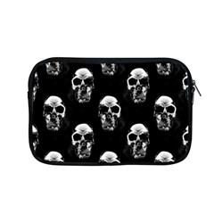 Black And White Skulls Apple Macbook Pro 13  Zipper Case by SpinnyChairDesigns