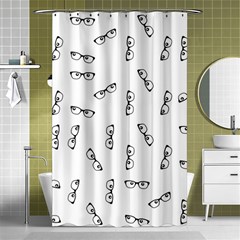 Geek Glasses With Eyes Shower Curtain 48  X 72  (small)  by SpinnyChairDesigns