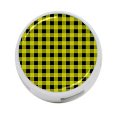 Yellow Black Buffalo Plaid 4-port Usb Hub (one Side) by SpinnyChairDesigns