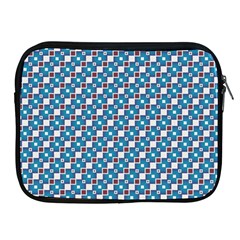 Country Blue Checks Pattern Apple Ipad 2/3/4 Zipper Cases by SpinnyChairDesigns