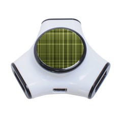 Green Madras Plaid 3-port Usb Hub by SpinnyChairDesigns