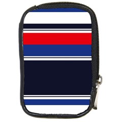 Casual Uniform Stripes Compact Camera Leather Case by tmsartbazaar