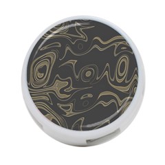 Taupe Umber Abstract Art Swirls 4-port Usb Hub (two Sides) by SpinnyChairDesigns