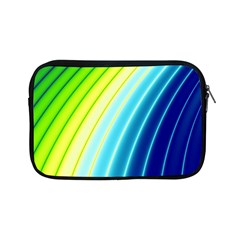 Sporty Stripes Swoosh Green Blue Apple Ipad Mini Zipper Cases by SpinnyChairDesigns