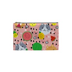 Cats And Fruits  Cosmetic Bag (small) by Sobalvarro