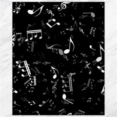 Black And White Music Notes Canvas 11  X 14  by SpinnyChairDesigns