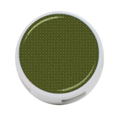 Army Green Color Polka Dots 4-port Usb Hub (one Side) by SpinnyChairDesigns