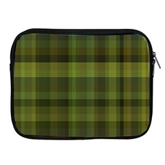 Army Green Color Plaid Apple Ipad 2/3/4 Zipper Cases by SpinnyChairDesigns