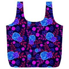 Backgroung Rose Purple Wallpaper Full Print Recycle Bag (xxl) by HermanTelo