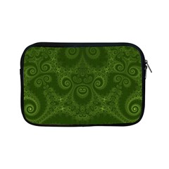 Forest Green Spirals Apple Ipad Mini Zipper Cases by SpinnyChairDesigns