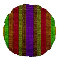 Colors Of A Rainbow Large 18  Premium Round Cushions by pepitasart