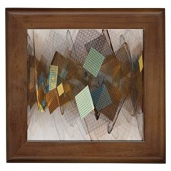 Digital Geometry Framed Tile by Sparkle