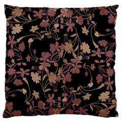 Dark Floral Ornate Print Standard Flano Cushion Case (two Sides) by dflcprintsclothing