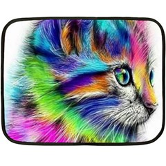 Rainbowcat Double Sided Fleece Blanket (mini)  by Sparkle