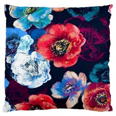 Flowers Pattern Large Flano Cushion Case (one Side) by Sparkle