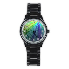 Rainbow Rain Stainless Steel Round Watch by Sparkle