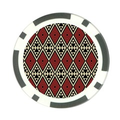 Motif Boho Style Geometric Poker Chip Card Guard by tmsartbazaar