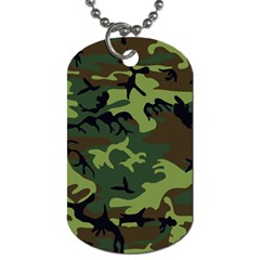 Forest Camo Pattern, Army Themed Design, Soldier Dog Tag (two Sides) by Casemiro