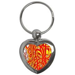 Fire On The Sun Key Chain (heart) by ScottFreeArt