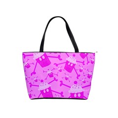 Cccartonnslogobg7 Cupycakescollage11pinknewbkgrd* Jokerscullzzz7117 Logohotpinkpattern Classic Shoulder Handbag by DayDreamersBoutique