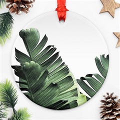 Banana Leaves Ornament (round) by goljakoff