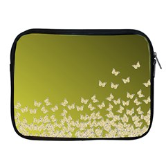 Yellow, Gold Gradient Butterflies Pattern, Cute Insects Theme Apple Ipad 2/3/4 Zipper Cases by Casemiro