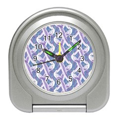 White Peacocks Travel Alarm Clock by marynarts