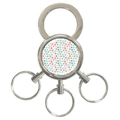 Aqua Coral 3-ring Key Chain by CuteKingdom