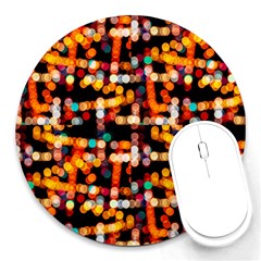 Multicolored Bubbles Print Pattern Round Mousepads by dflcprintsclothing