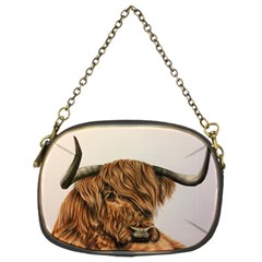 Highland Cow  Giclee Chain Purse (two Sides) by ArtByThree