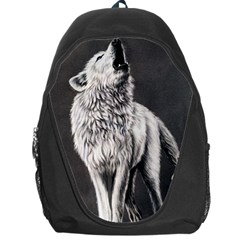 Arctic Wolf Backpack Bag by ArtByThree