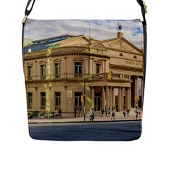 Solis Theater Exterior View, Montevideo, Uruguay Flap Closure Messenger Bag (l) by dflcprintsclothing