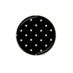 Black And White Baseball Motif Pattern Hat Clip Ball Marker (4 Pack) by dflcprintsclothing