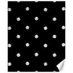 Black And White Baseball Motif Pattern Canvas 11  x 14  10.95 x13.48  Canvas - 1