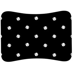 Black And White Baseball Motif Pattern Velour Seat Head Rest Cushion by dflcprintsclothing