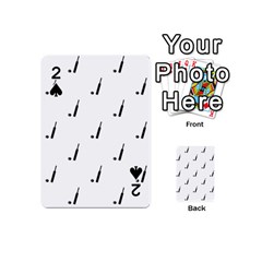 Black And White Cricket Sport Motif Print Pattern Playing Cards 54 Designs (mini) by dflcprintsclothing