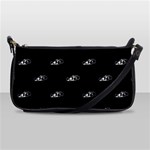 Formula One Black And White Graphic Pattern Shoulder Clutch Bag Front